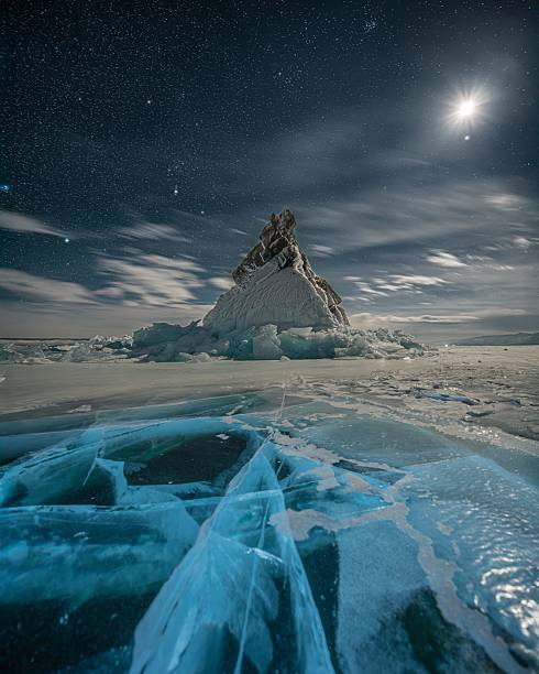 istock Frozen Lake Baikal under Starry Sky 2224276149