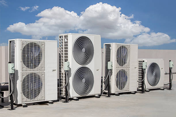 istock Air conditioning outdoor unit compressor install outside the building. 2224276351