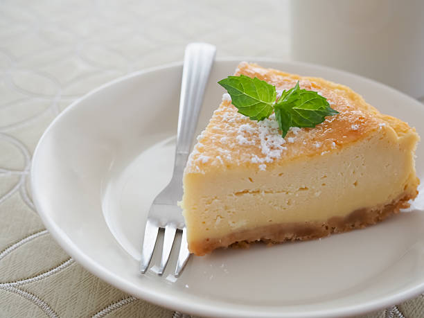 istock Homemade cheese cake on plate 2224280024
