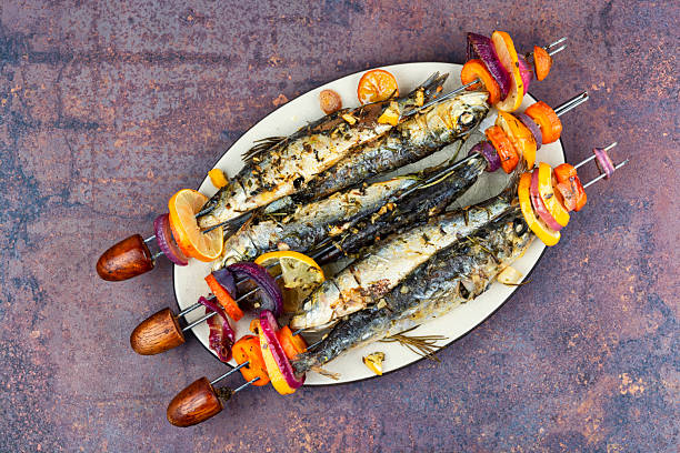 istock Seafood Shashlik, Seafood Skewers. 2224281539
