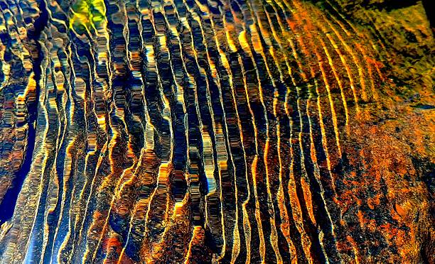 istock Colourful water ridges, frequency and vibration, abstract photography, art. 2224282141