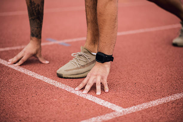 istock Close-Up of Athlete at Sprint Start 2224282293