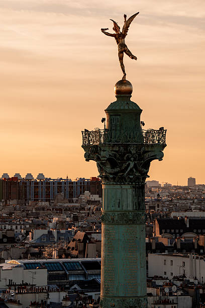 The July Column from above at Place de la Bastille in Paris