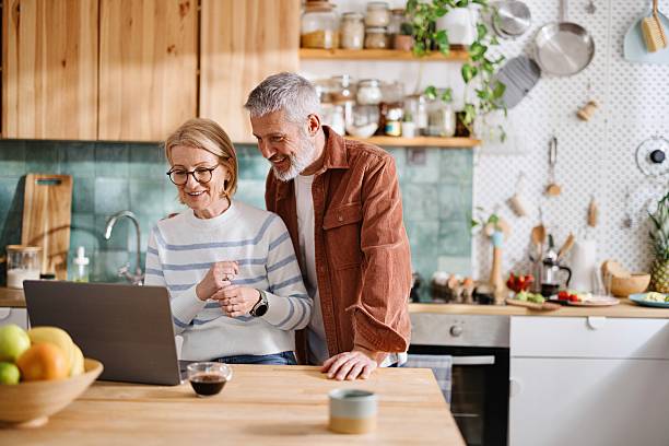 istock Mature Couple Having a Video Call at Home 2224289052