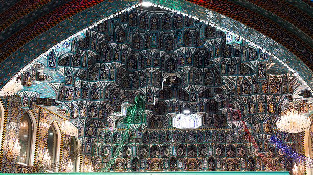 istock Decorative ceiling of the Imam Hussein Shrine in Karbala during a religious gathering 2224292775