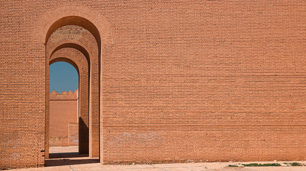 istock Exploring ancient architecture in Babylon, Iraq with magnificent brick arches 2224294004