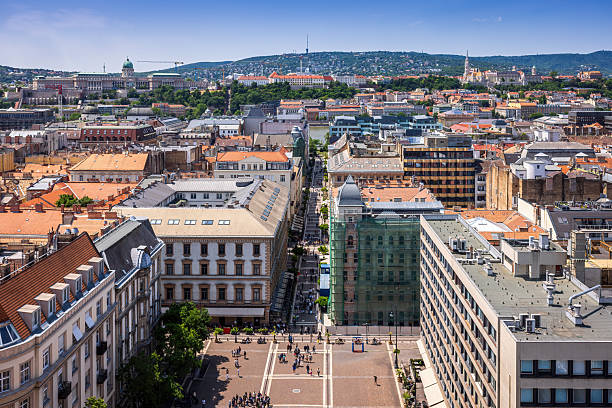 istock Panoramic view of Budapest from St. Stephen's Basilica 2224297589