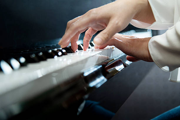 istock Woman's hands playing the piano 2224303510