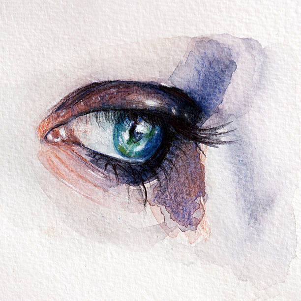 istock Eyes illustration portrait of a woman 2224305925
