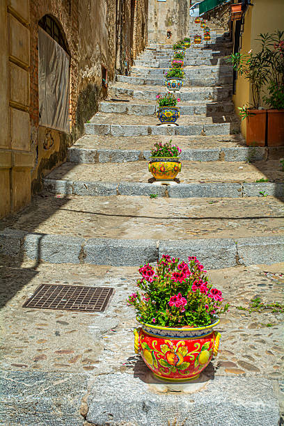 istock Colorful ceramic pots in Cefalu,Sicily 2224308326