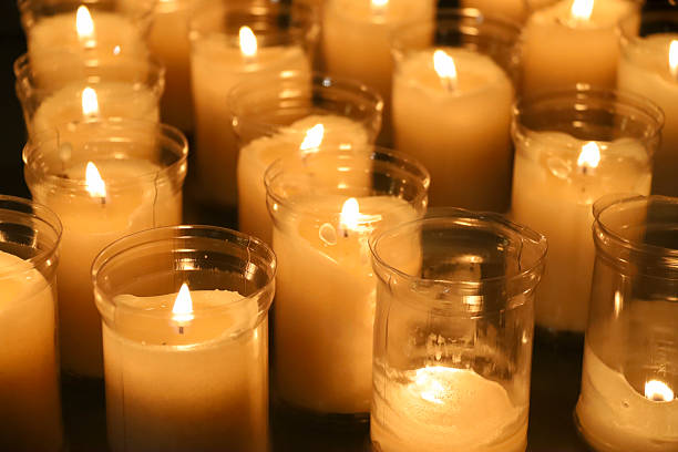 istock Group of candles in a church 2224309730