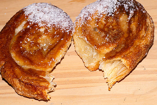 istock Puff-pastry cutted in halves , on the table 2224314630