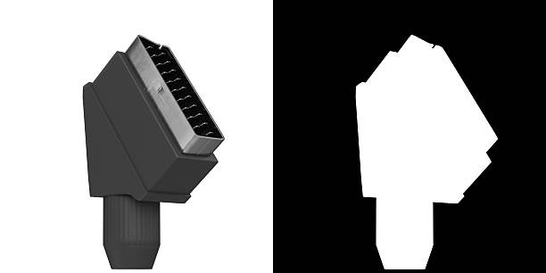3D rendering illustration of a male SCART euro connector
