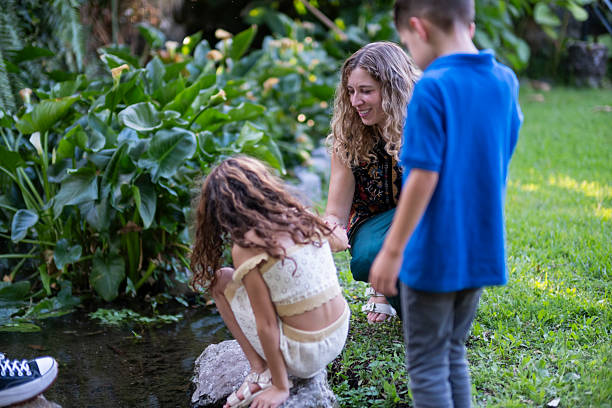 family enjoying the outdoors together