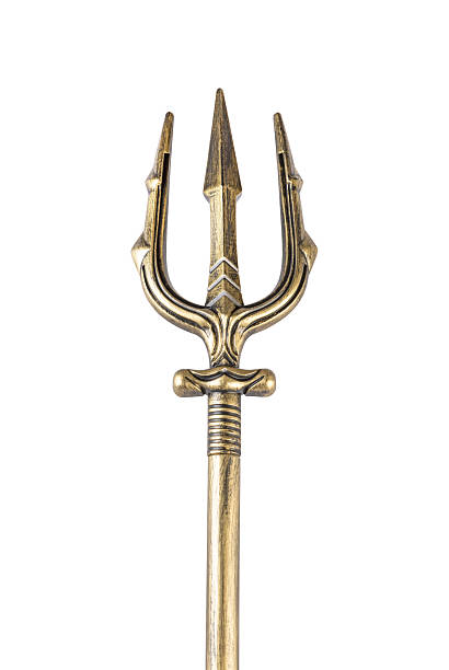 istock Golden trident isolated on white background with clipping path 2224324380