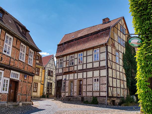 istock Charming half-timbered houses in Quedlinburg, Germany. 2224327520