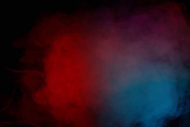 istock Blue and purple steam on a black background. 2224330274