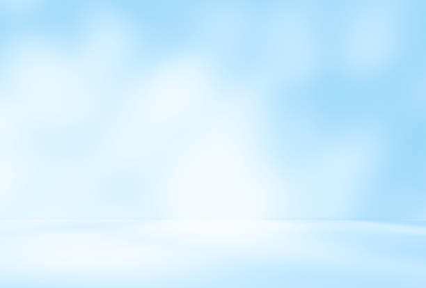 istock Empty blue room studio with shadow of leaves on concrete wall and floor for product presentation. 2224335273