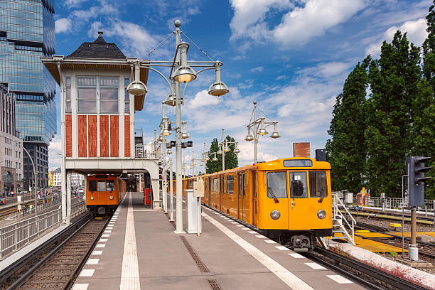 istock U-Bahn station with yellow train in Berlin Germany 2224344443