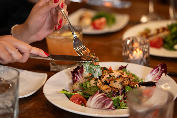 istock Fine dining food at a restaurant 2224387379