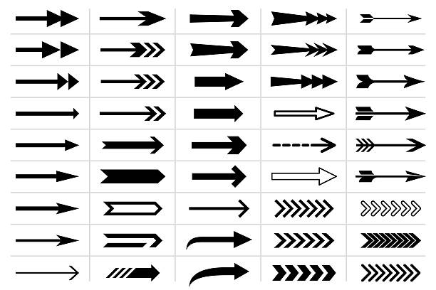 Arrow icons vector art illustration