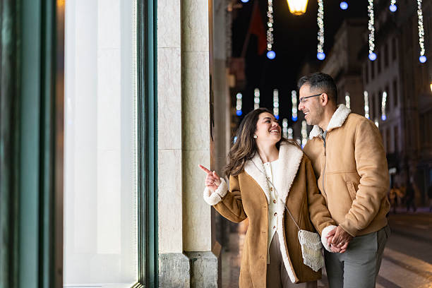 istock Tourist couple having fun browsing the store in 2224388099