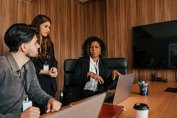 istock Coworkers having a meeting in the office 2224395770