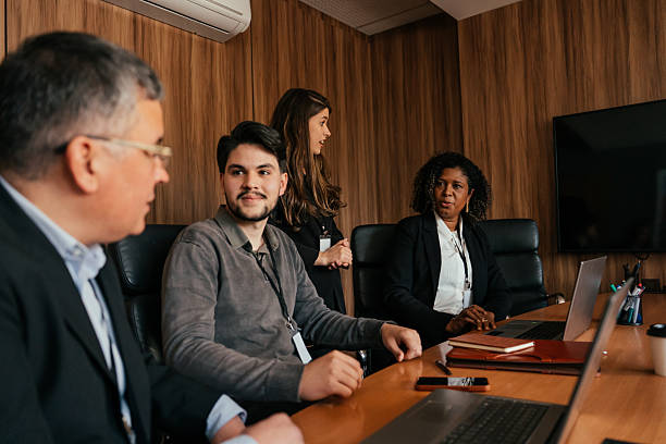 istock Coworkers having a meeting in the office 2224395790