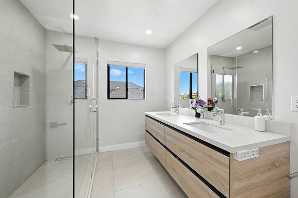 istock Contemporary Bathroom with Glass Shower 2224398097