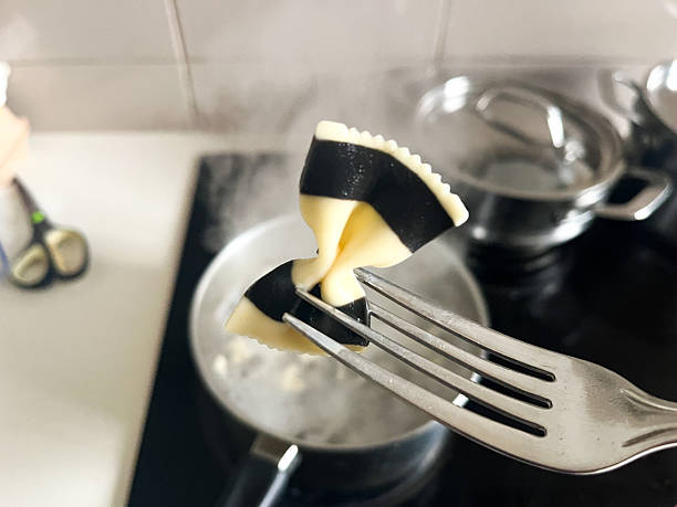raw creste pasta uncook in kitchen ingredient