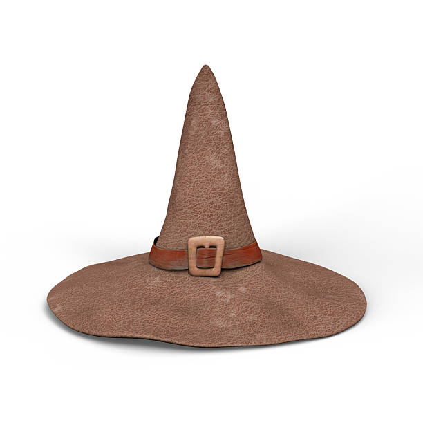 istock Rustic Witch Hat with Buckle, Perfect for Halloween or Fantasy Themes. File with Clipping Path 2224402419