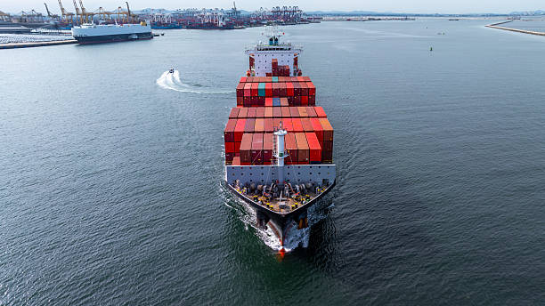 istock Aerial view Container cargo ship cargo shipping global business logistic import export freight shipping transportation by container cargo ship international, Container cargo freight ship vessel boat. 2224408498