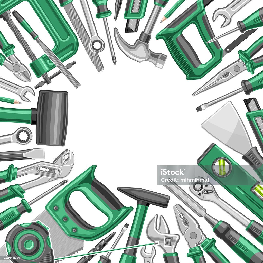 Vector Layout For Hardware Tools Stock Illustration - Download Image ...