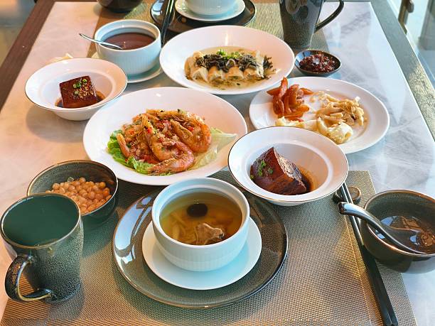 istock Overlooking Chinese food on the dining table 2224412010
