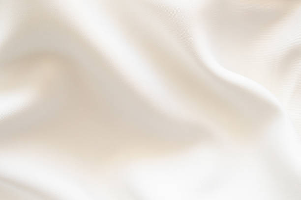 abstract white fabric soft wave smooth texture surface background - tecido imagens e fotografias de stock