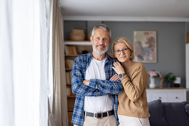 istock Couple poses together, sharing warmth and affection 2224415164