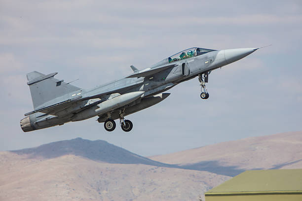 istock SAAB JAS 39 Gripen Fighter Jet  taking off 2224418054