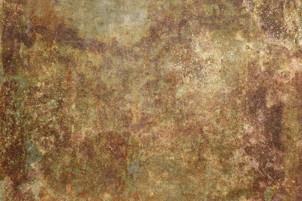 istock Weathered brown grunge texture with aged patina and rust stains background 2224419208