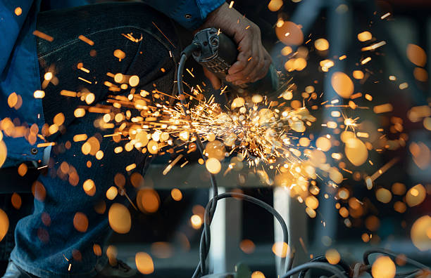 istock A close-up look at a grinding operation in progress, where sparks fly from metalwork. The technician remains fully protected, highlighting both technical skill and the high standards of occupational safety in heavy industry. 2224422661