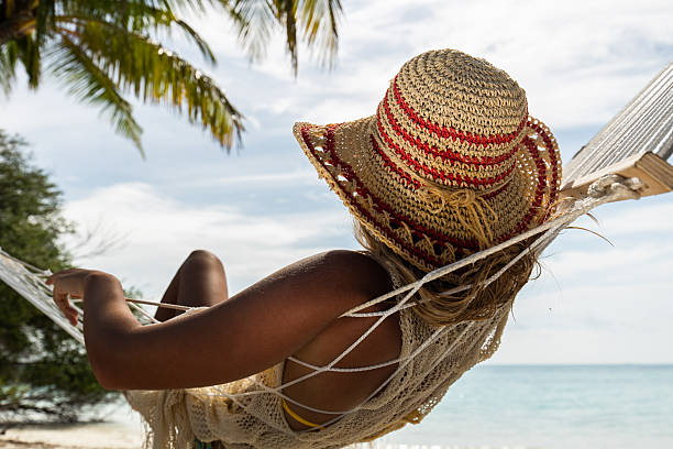 istock Relaxing in hammock on the beach! 2224423450