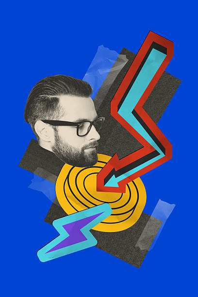 istock 3D collage trend artwork composite sketch poster of analyzing stats graphics business goal man head eyewear arrow point target achieve aim 2224429055