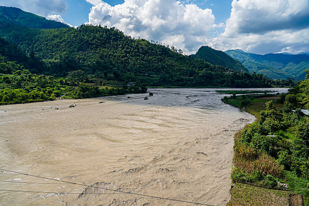 istock the devastation from the Rasuwagadhi flood in Nepal 2224432571