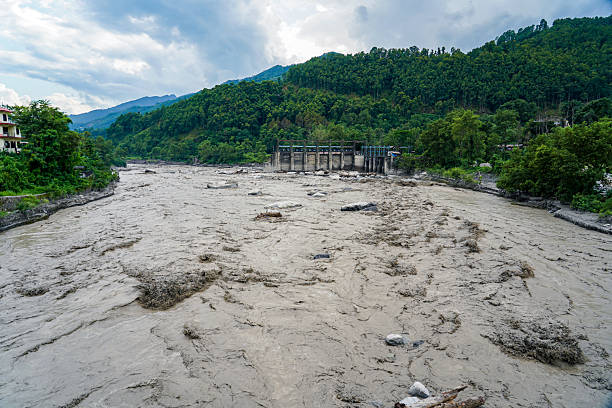 istock the devastation from the Rasuwagadhi flood in Nepal 2224432657