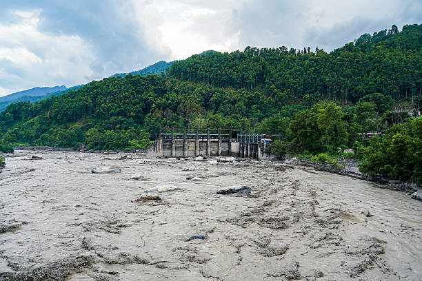 istock the devastation from the Rasuwagadhi flood in Nepal 2224432664