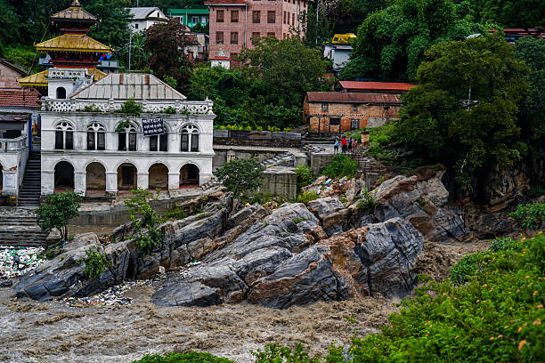 istock flow of the Bagmati River increased 2224436437