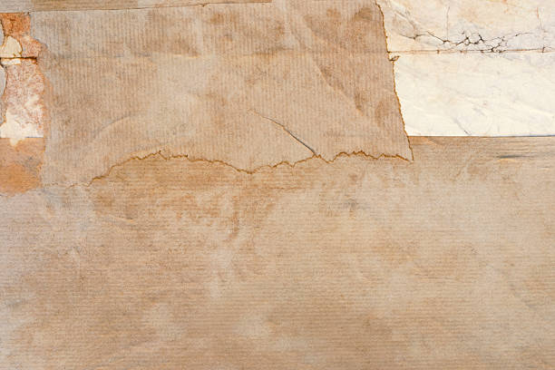 Close-up of stained wrapping paper, texture background