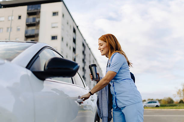istock Young Home caregiver ready for the commute 2224466556