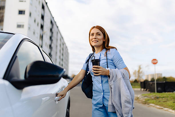 istock Young Home caregiver ready for the commute 2224467856