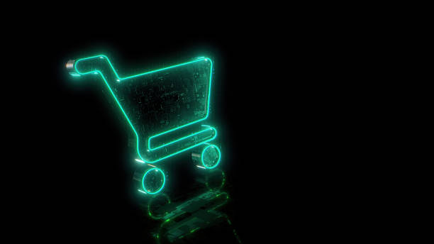 istock Shopping Cart icon on black background. Simple design element 2224470695