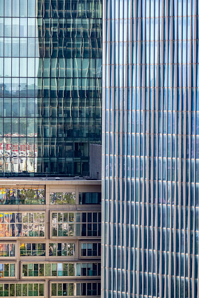 istock Combined geometry on the facade of the building 2224471609